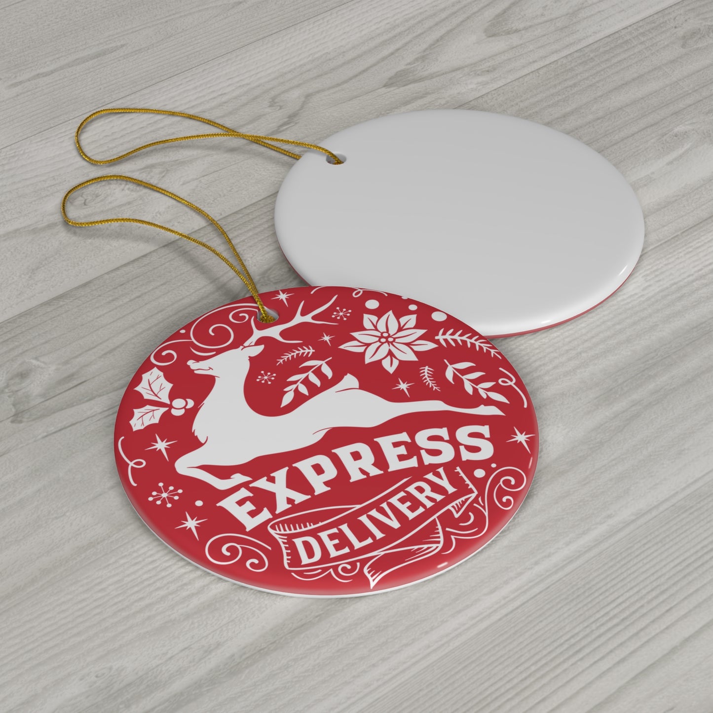 Express Delivery Ceramic Ornament        Item #924463