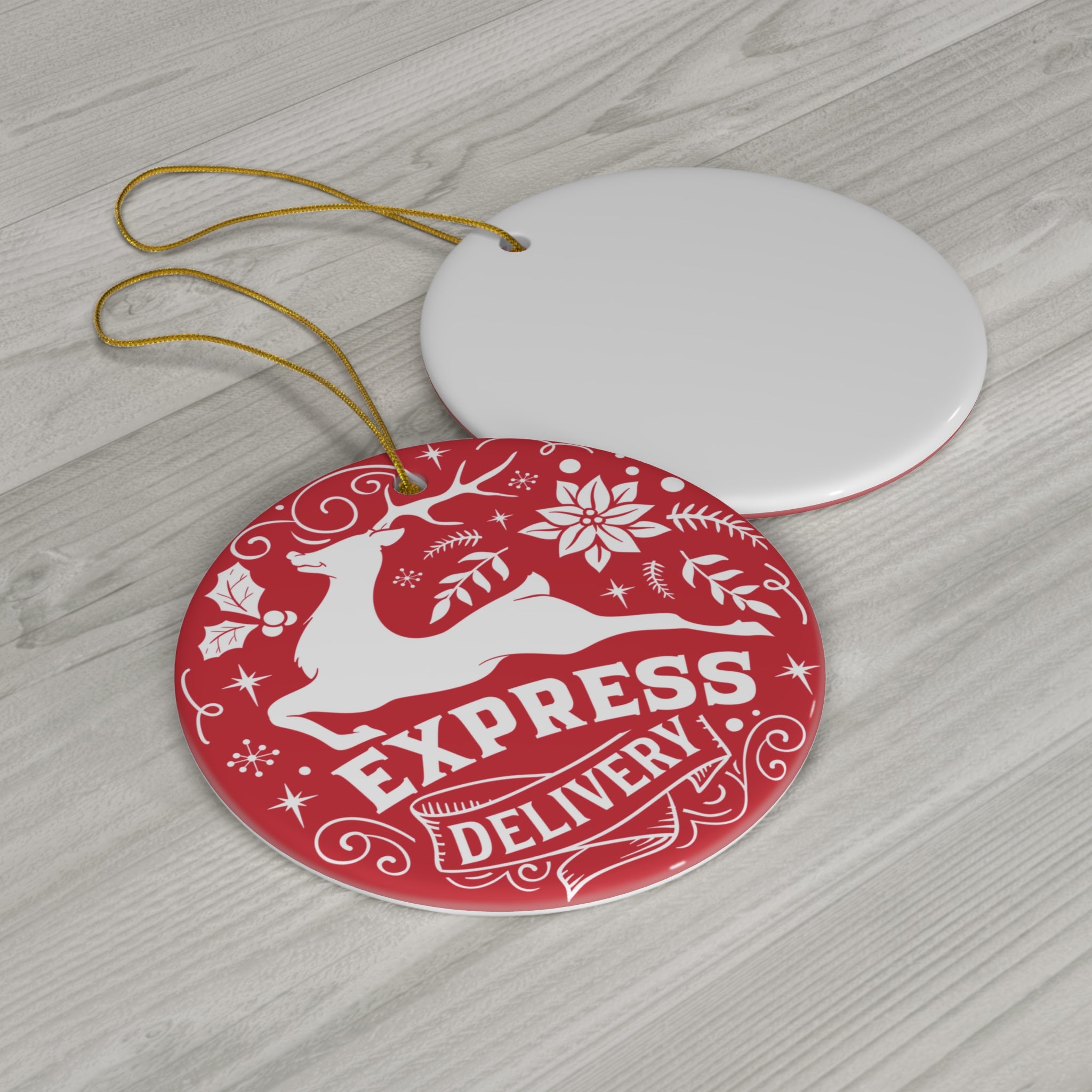 Express Delivery Ceramic Ornament        Item #924463 - Buckshot's Bargain Barn