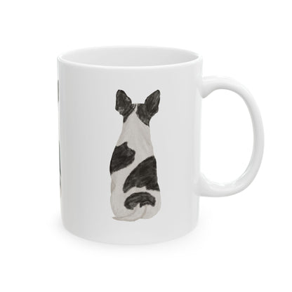 Dog Silhouette Mug – Back View Ceramic Coffee Cup 11oz    Item #61502