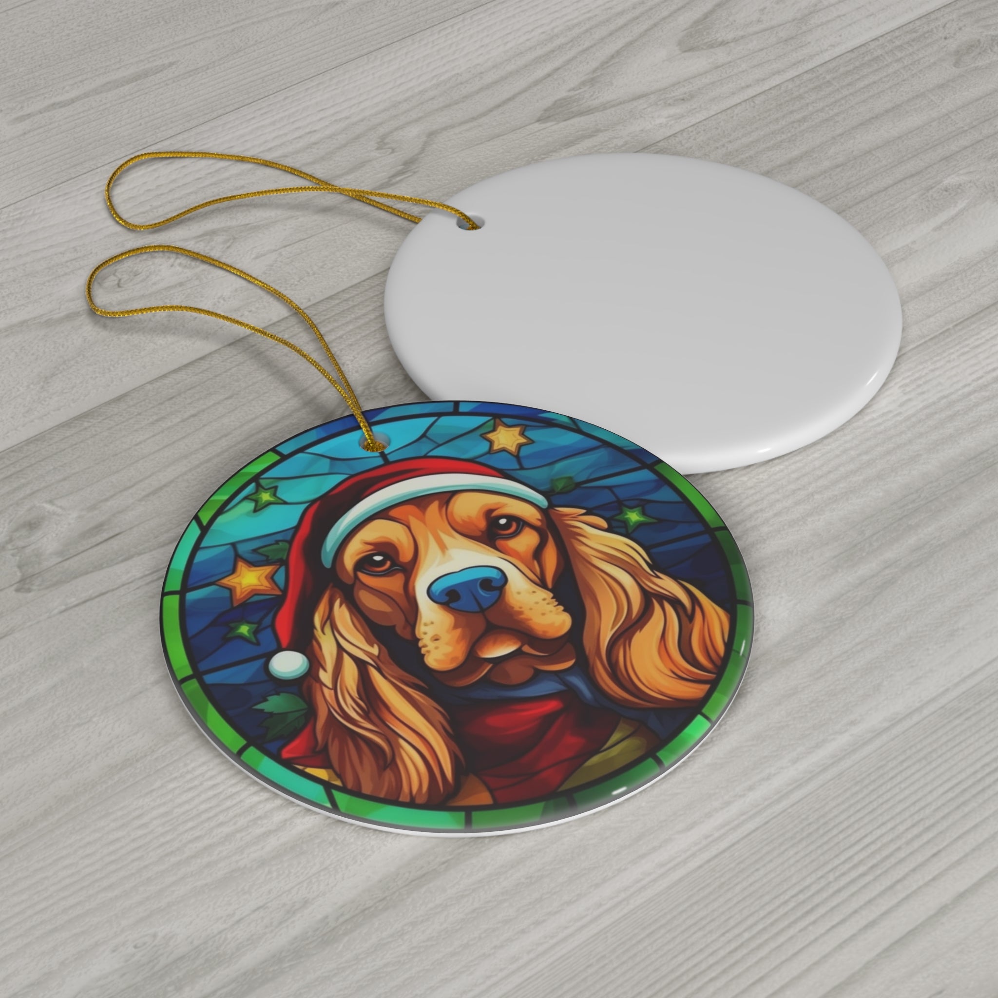 Dog Ceramic Disc Ornament             Item #987988