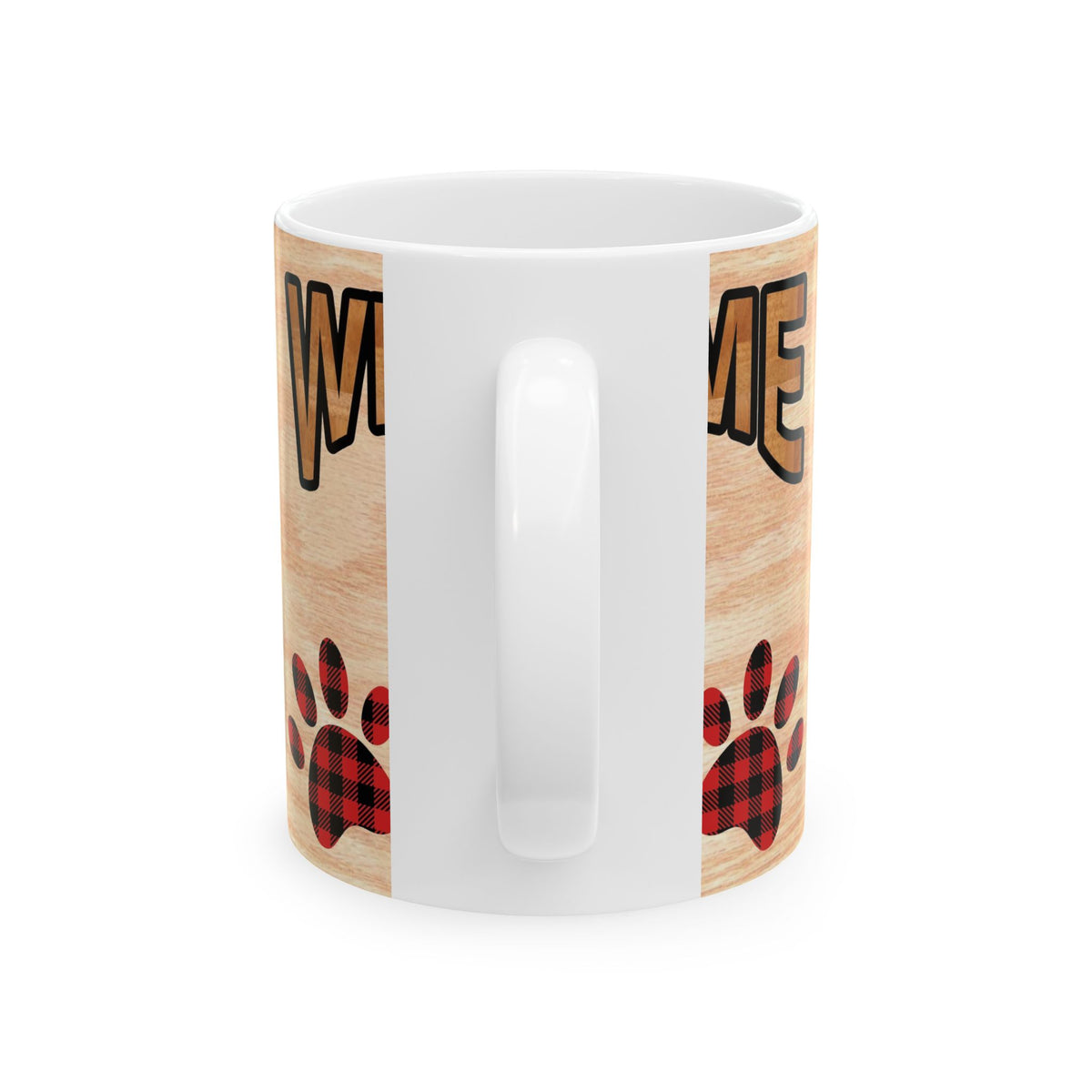 Welcome Puppy Mug — Cute Happy Dog Paw Print Ceramic Coffee Cup 11oz    Item #241444