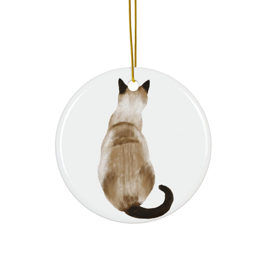 Cat Ceramic Disc Ornament        Item #7827935