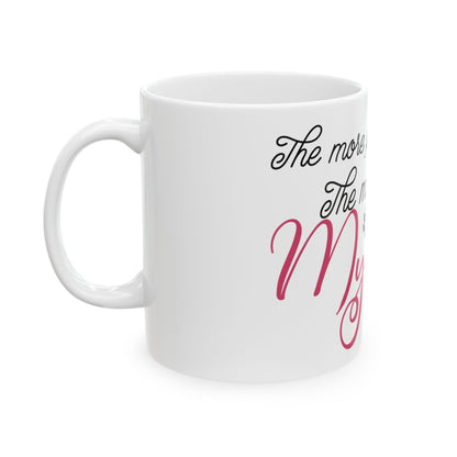 Ceramic Mug — "The more people I meet, the more I like my dog" Paw Print Coffee Cup 11oz   Item #551954
