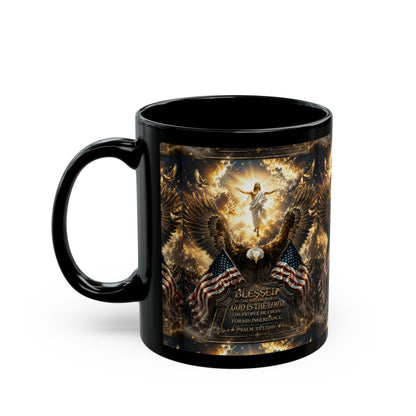 Patriotic Angel & Eagle Design with 'Blessed' Scripture Mug (11oz)  Item #2464229