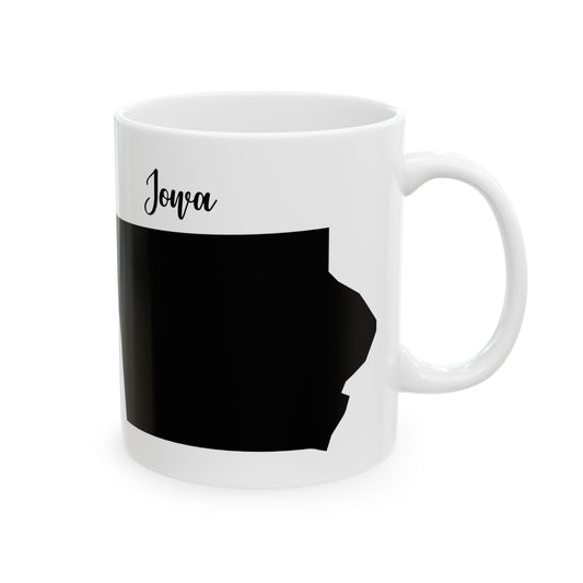 Iowa State Silhouette Ceramic Mug – 11oz    Item #24586