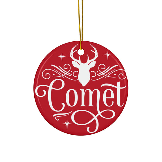 Comet Reindeer Ceramic Ornament     Item #3765842