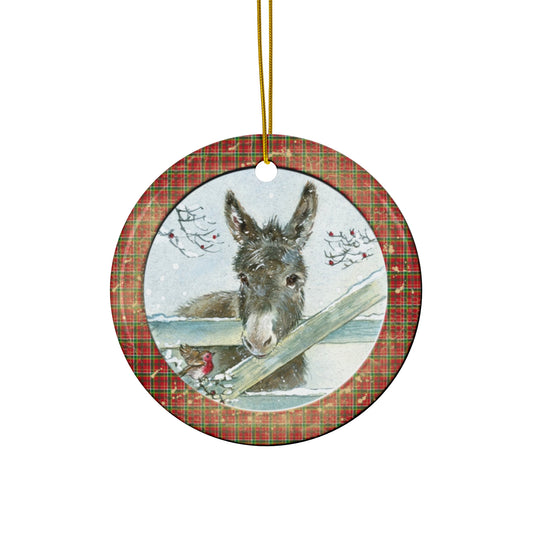 Donkey Ceramic Disc Ornament     Item #8024182