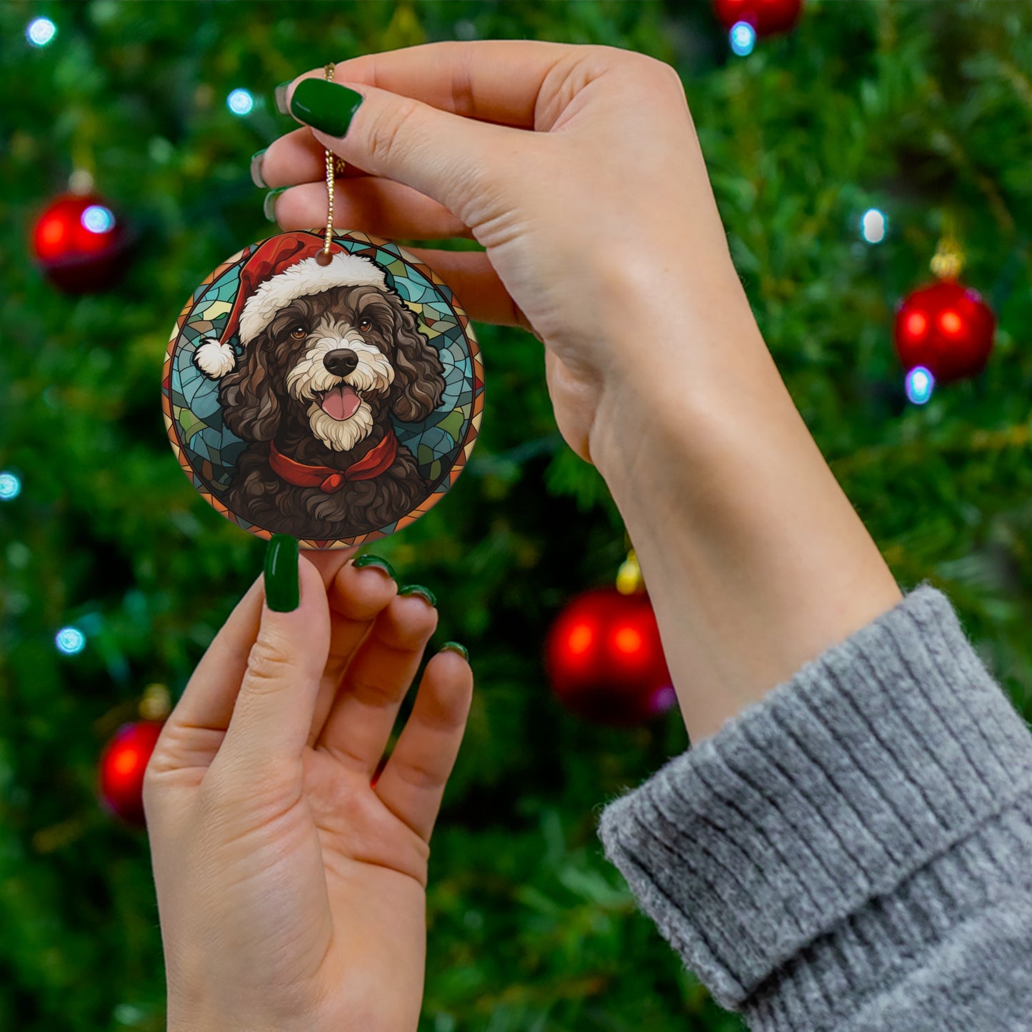 CERAMIC ORNAMENT - SPANISH WATER DOG           Item #4737529