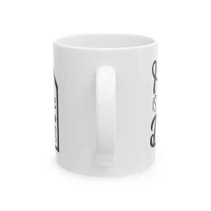 Mug — “Home Is Where the Dog Is” Ceramic Coffee Cup 11oz   Item #111234