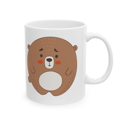 Cute Cartoon Bear Mug – Adorable Kawaii Bear Ceramic Coffee Cup 11oz  Item #803161