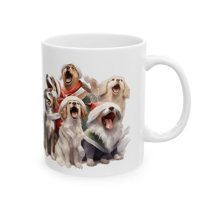 Christmas Dogs Singing Ceramic Mug 11oz   Item #644289