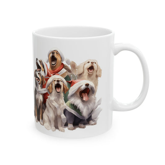 Christmas Dogs Singing Ceramic Mug 11oz   Item #644289