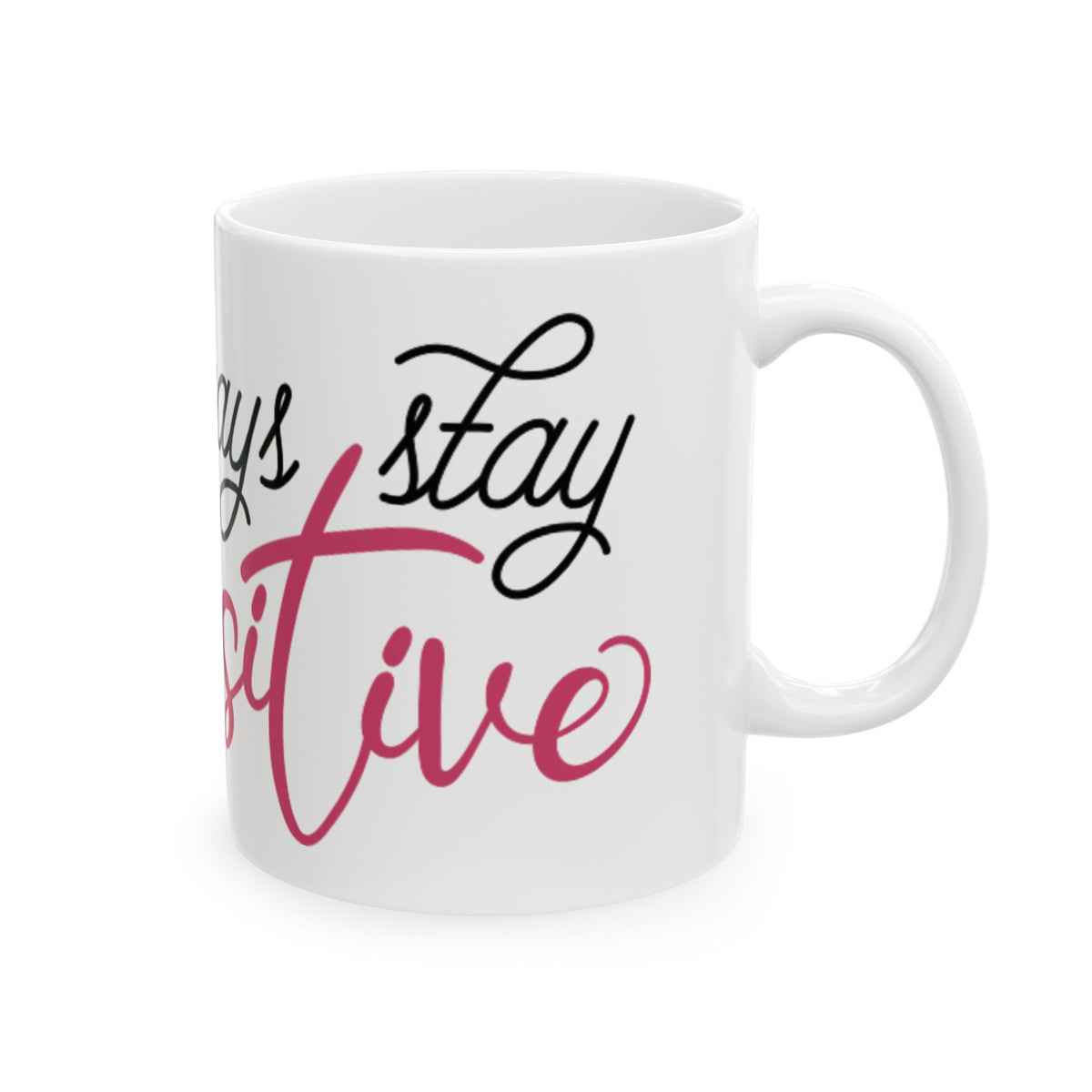 Always Be Pawsitive Ceramic Mug — Cute Cat Paw Coffee Cup 11oz   Item #804773