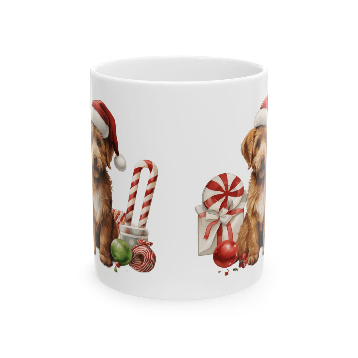 Christmas Candy Cane Bear Ceramic Mug  11oz   Item #197911