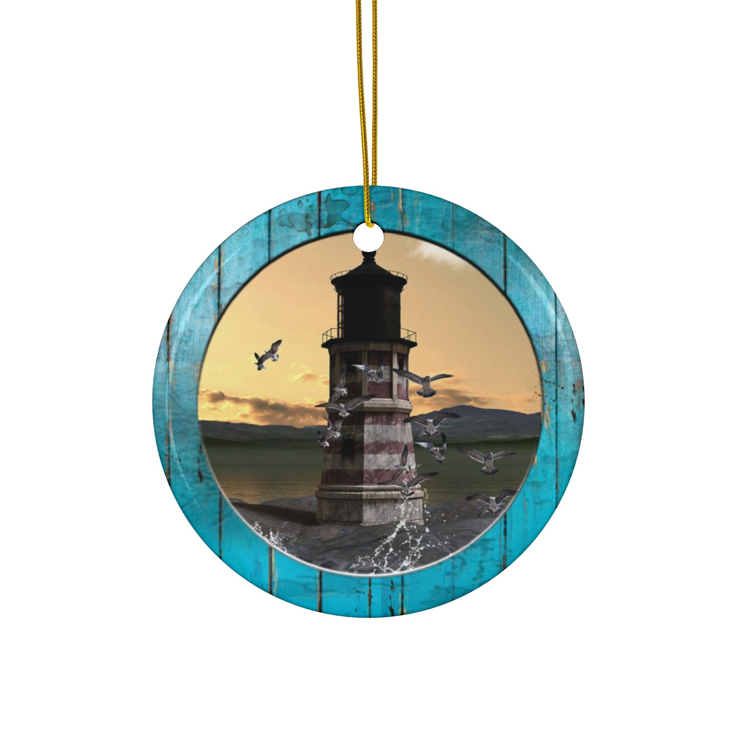 Lighthouse Ceramic Disc Ornament     Item #9244983