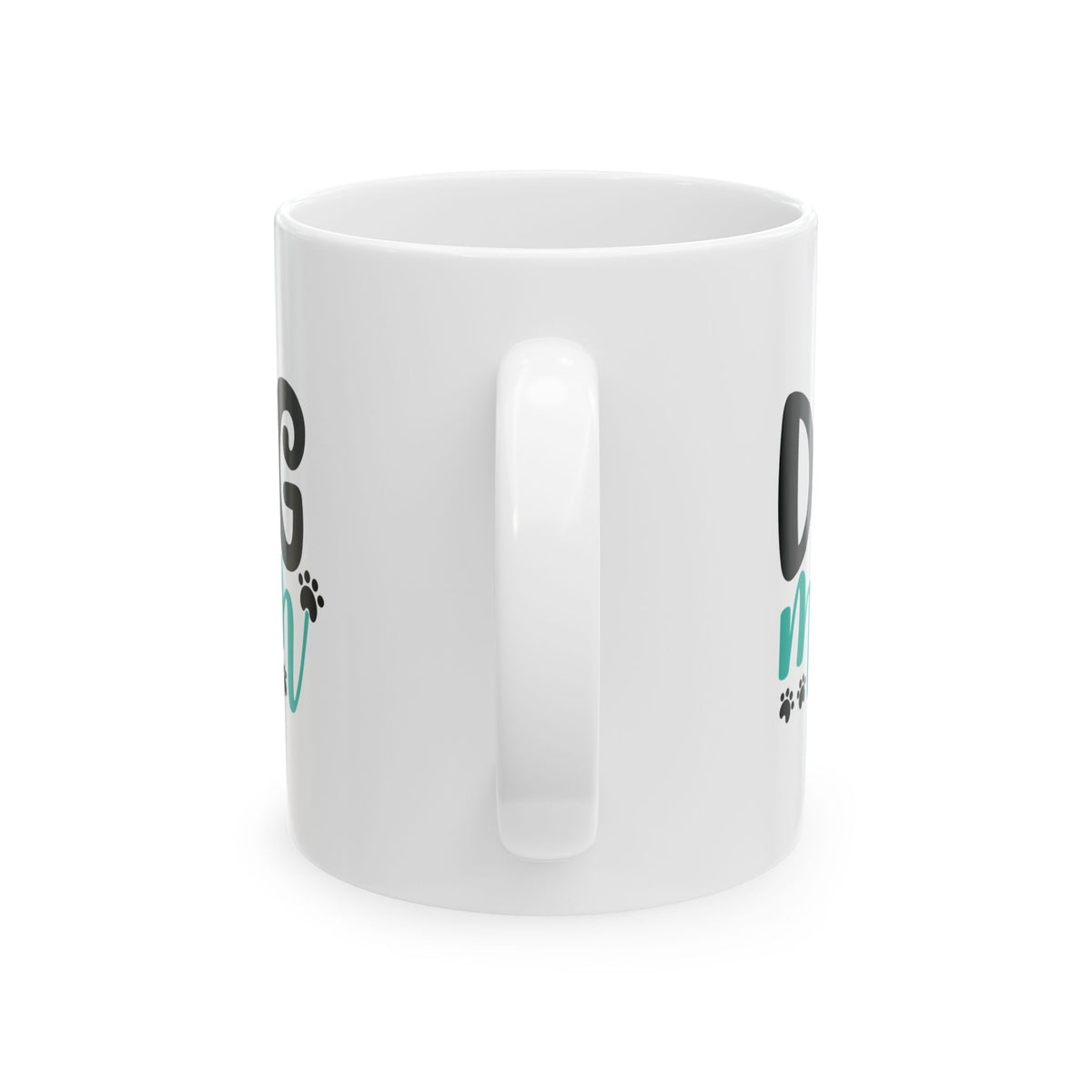 Dog Mom Ceramic Mug — Cute Paw Print Coffee Cup 11oz    Item #356587