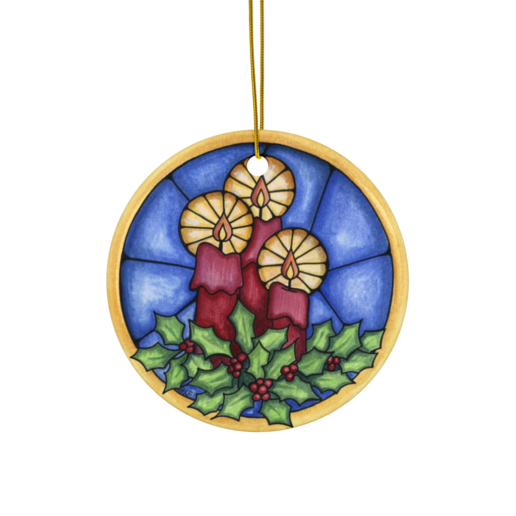 Stain Glass Ceramic Ornament     Item #496505 - Buckshot's Bargain Barn