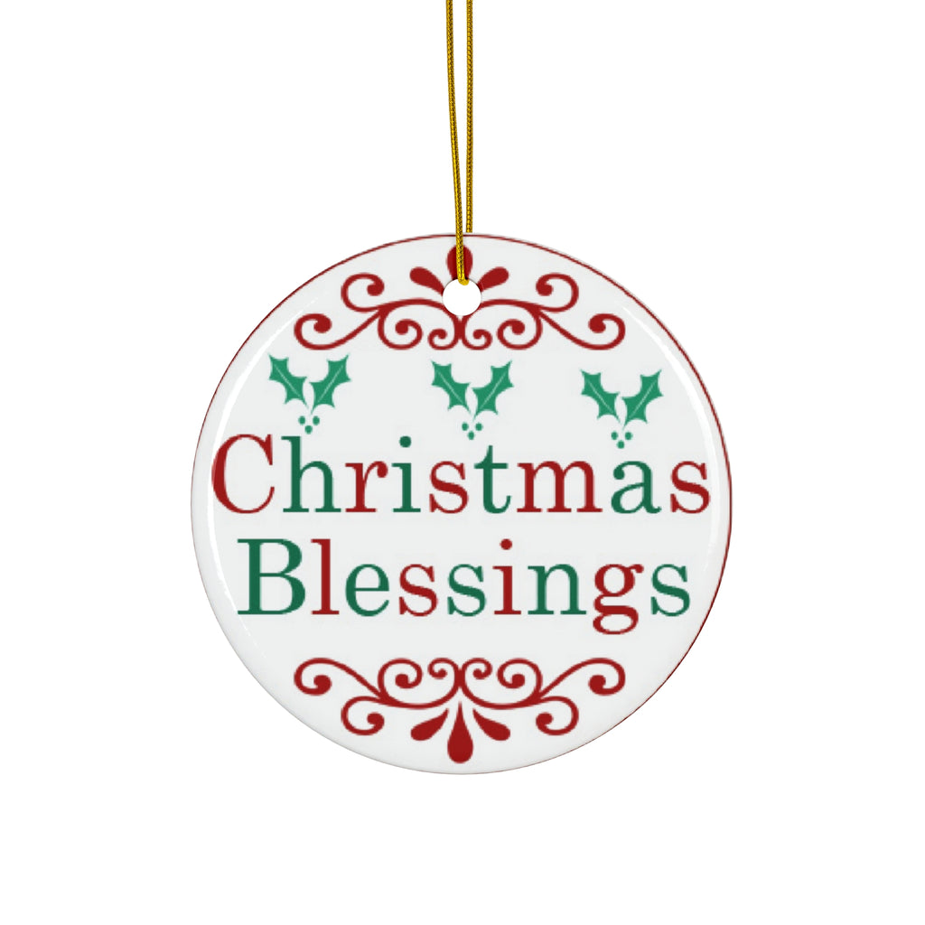 Christmas Blessings Ceramic Ornament    Item #391751 - Buckshot's Bargain Barn