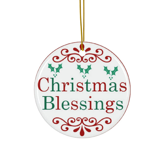 Christmas Blessings Ceramic Ornament    Item #391751