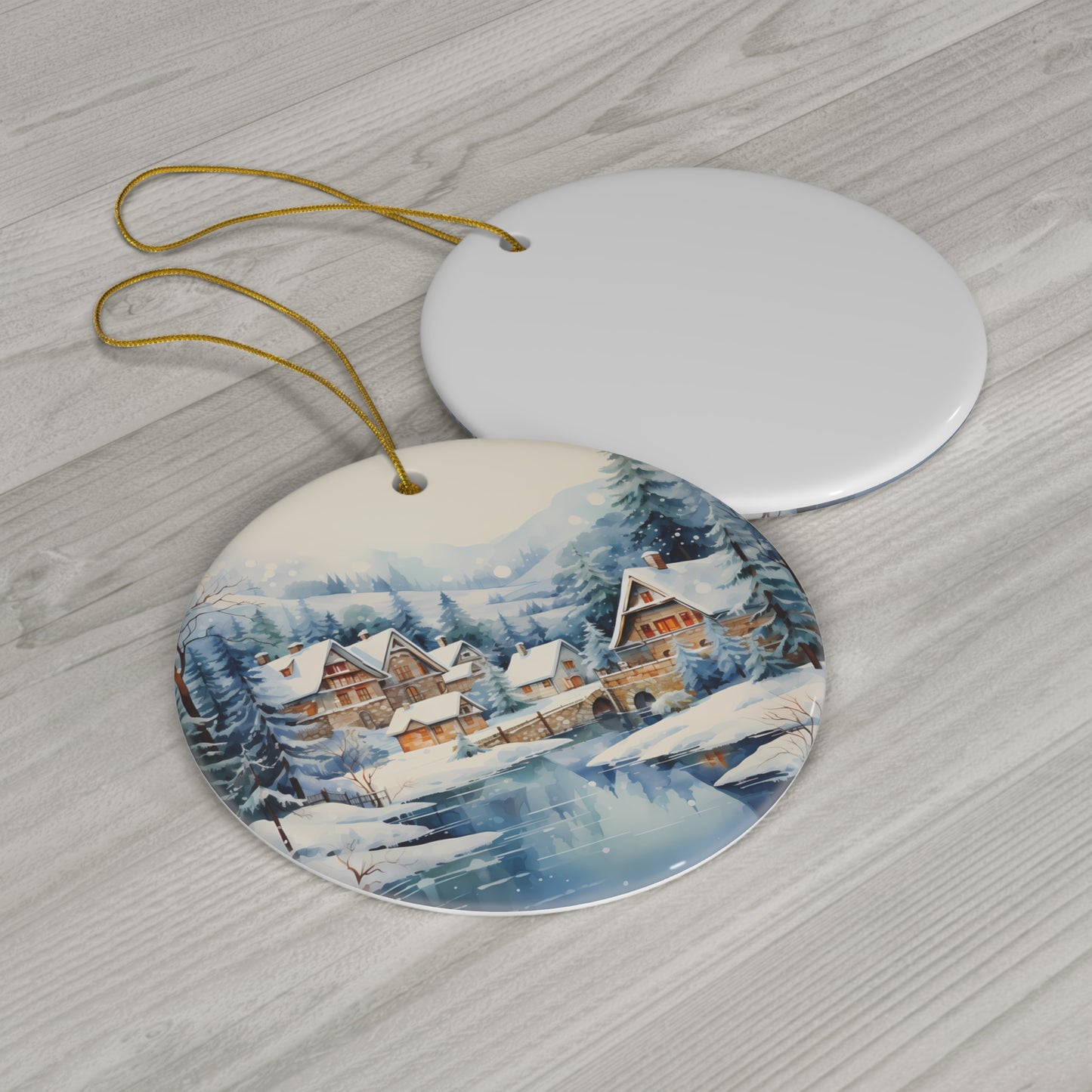 Ceramic Ornament - Christmas Scene       Item #2559054