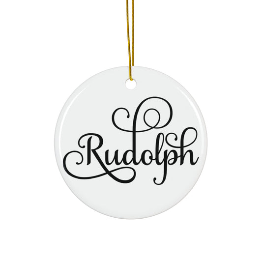 Rudolph Ceramic Disc Ornament        Item #8555795