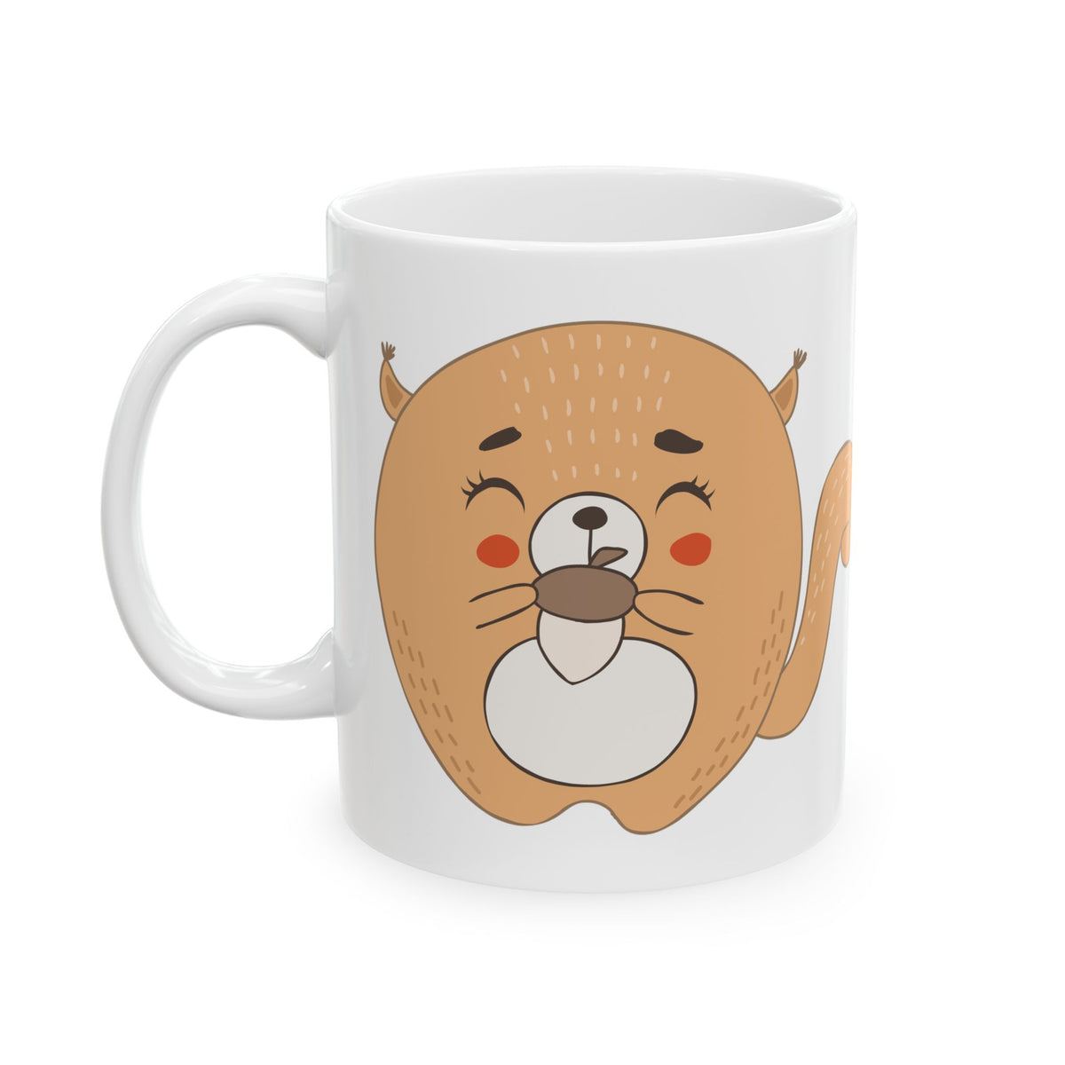 Cute Squirrel Ceramic Mug – Whimsical Animal Coffee Cup 11oz  Item #436151