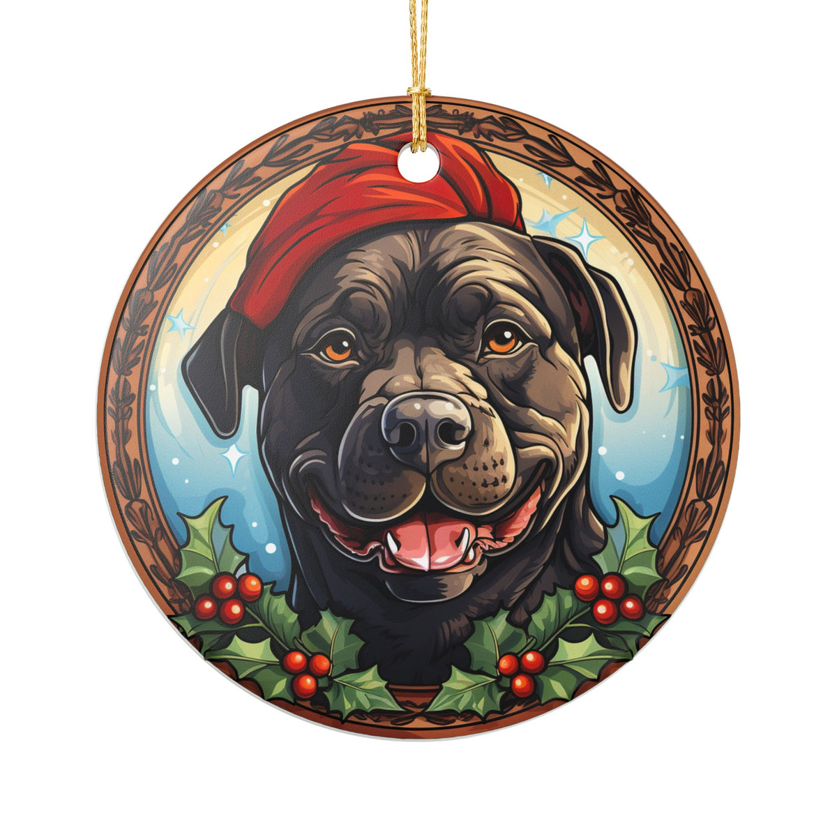 Cane Corso Dog Christmas Ceramic Ornament Item #68624