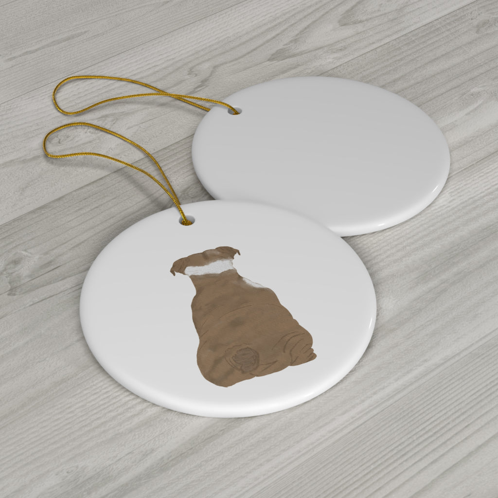 Dog Ceramic Disc Ornament          Item #7410046