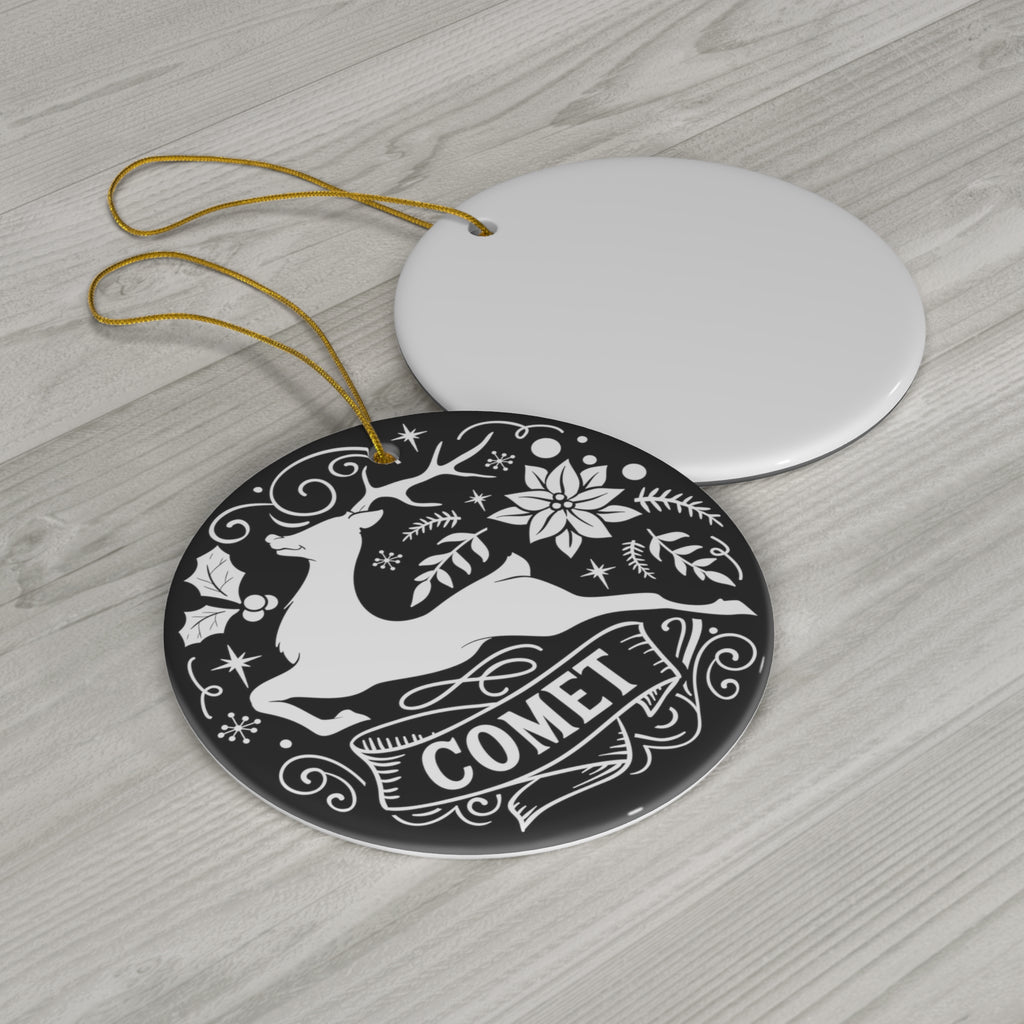 Comet Reindeer Ceramic Ornament By Santa's Creations     Item #2767174 - Buckshot's Bargain Barn
