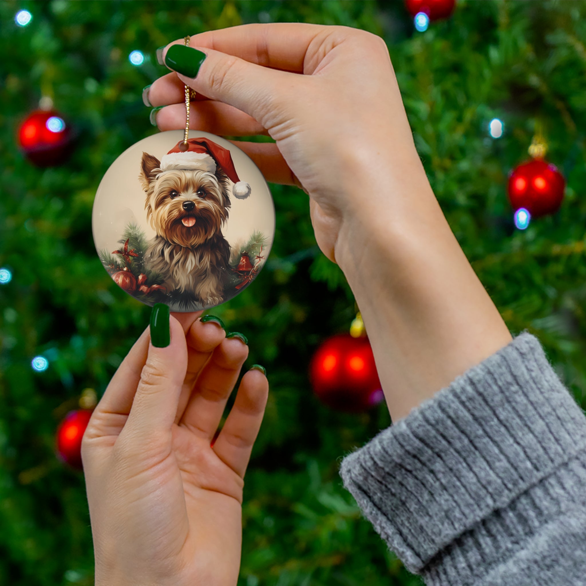 Dog Ceramic Disc Ornament         Item #4225647