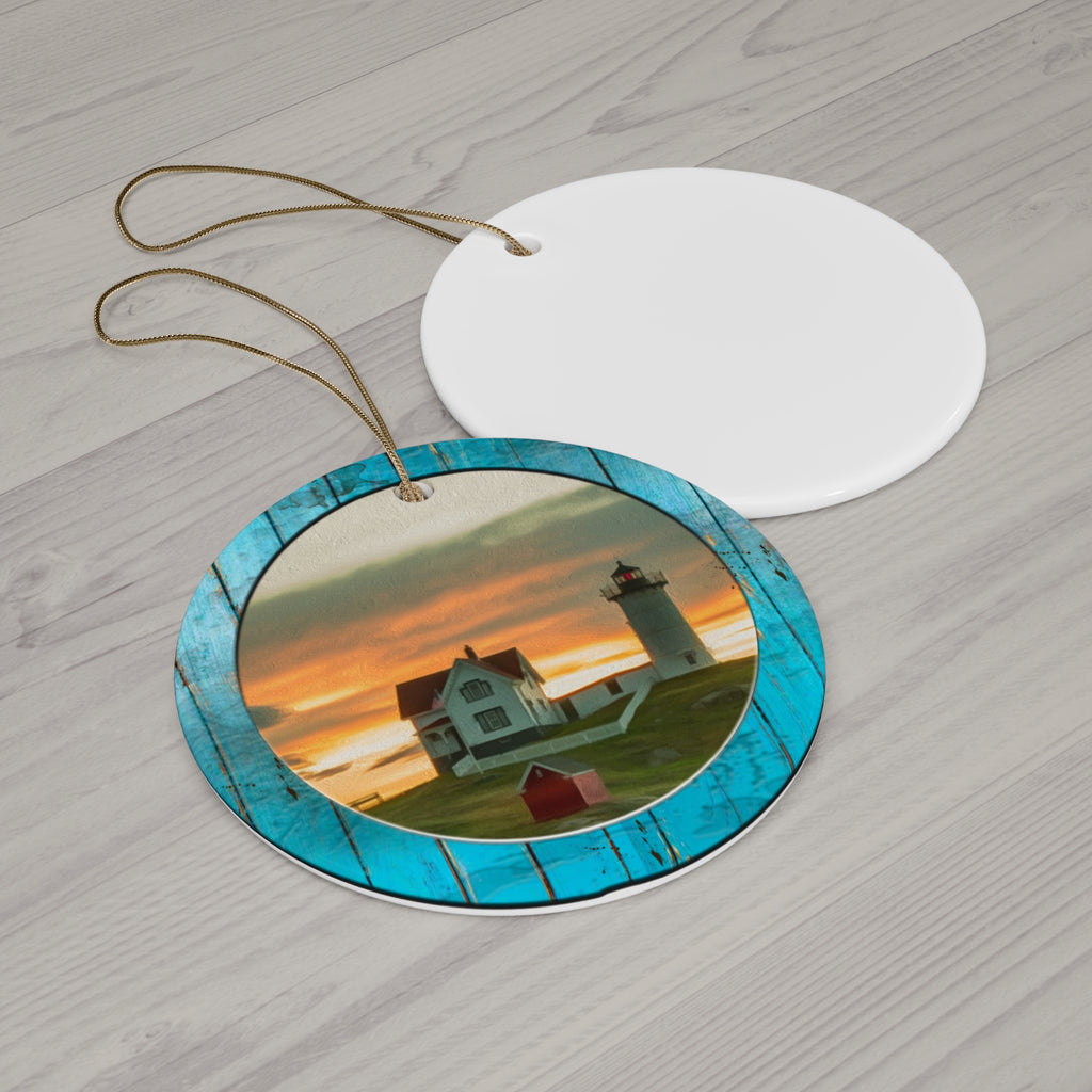 Lighthouse Ceramic Disc Ornament     Item #7052097