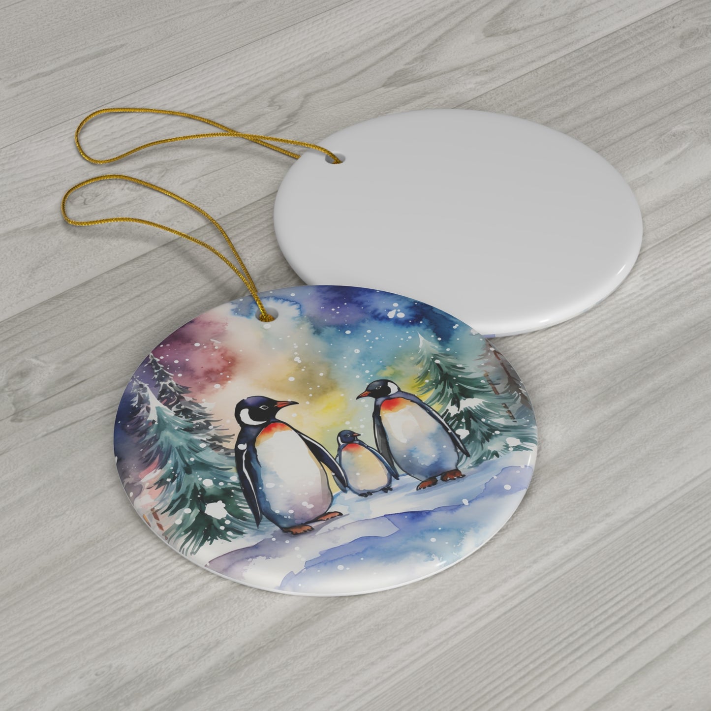 Ceramic Ornament - Penguins     Item #1339572