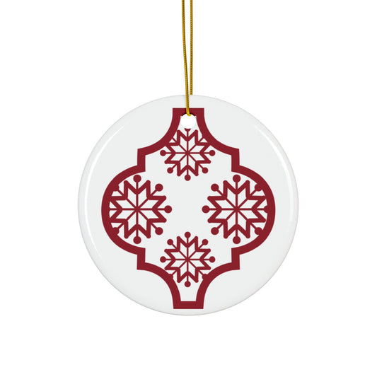 Arabesque Ceramic Disc Ornament      Item #801626