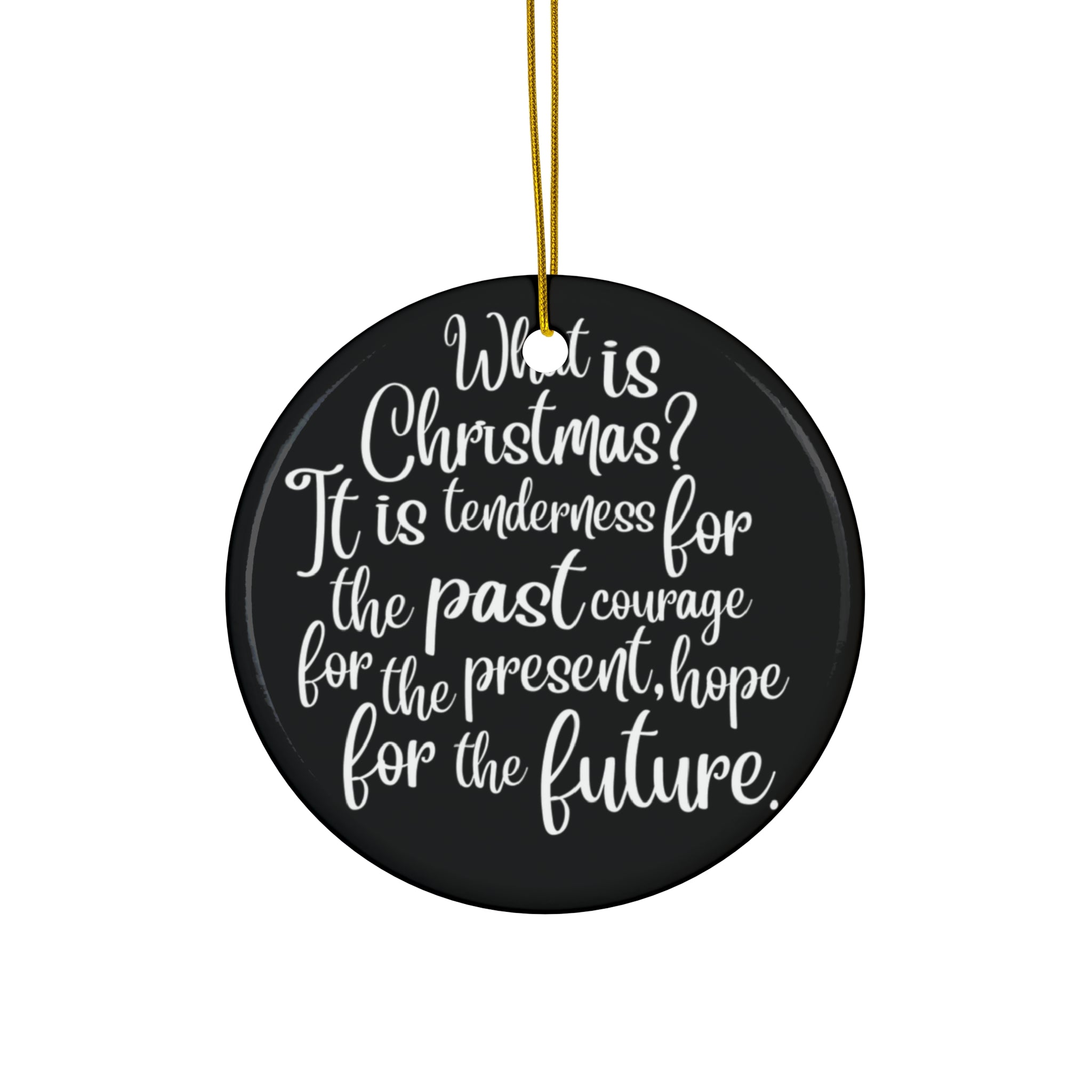 What Is Christmas Ceramic Disc Ornament      Item #14258