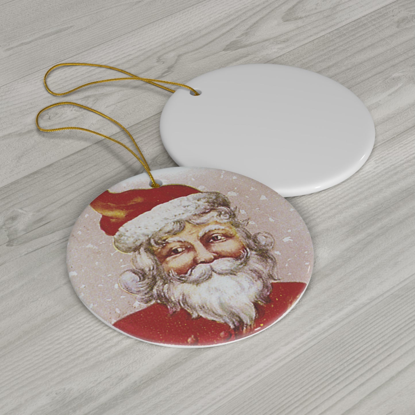 Santa Ceramic Disc Ornament         Item #8075461