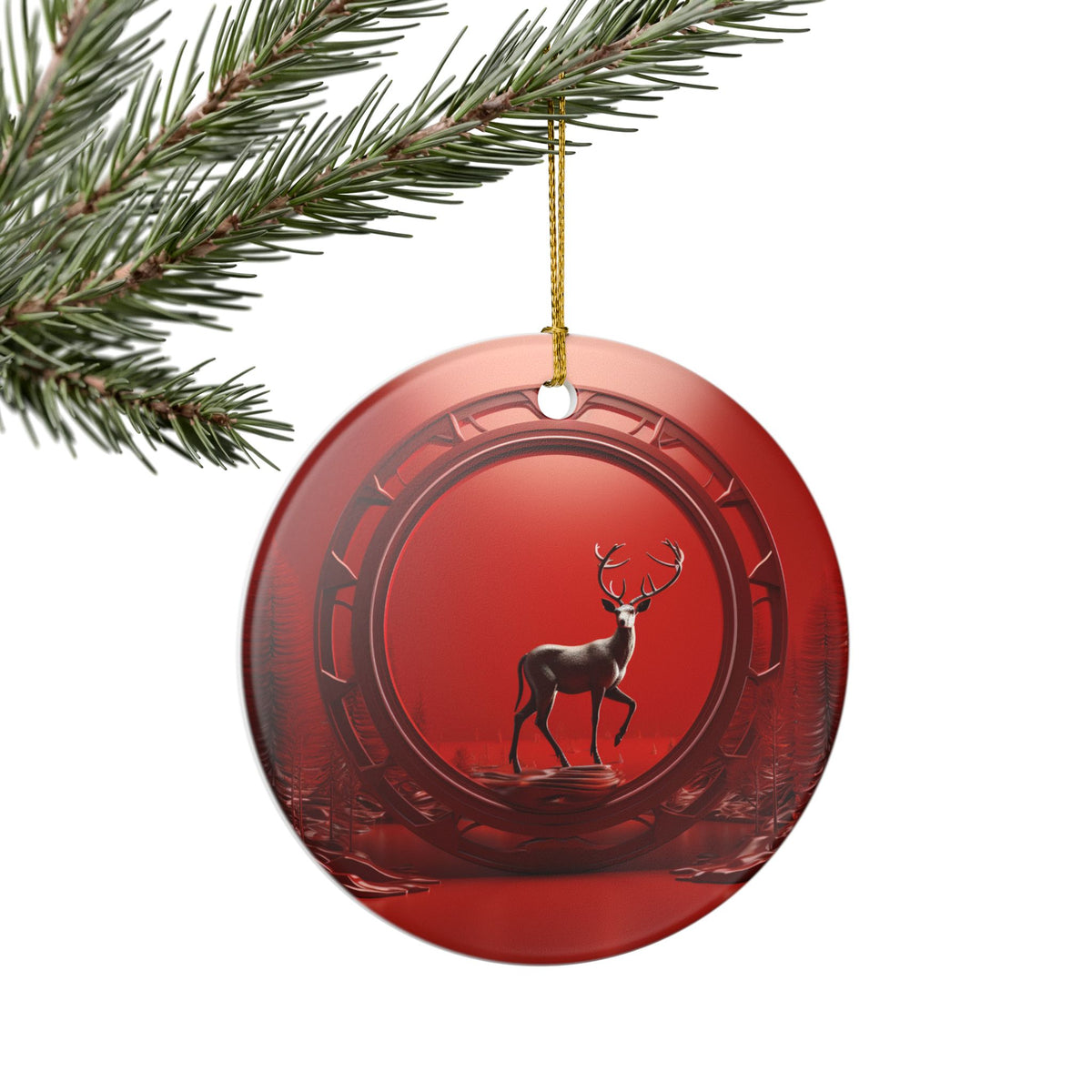 Red Deer Christmas Ornament   Item #414261