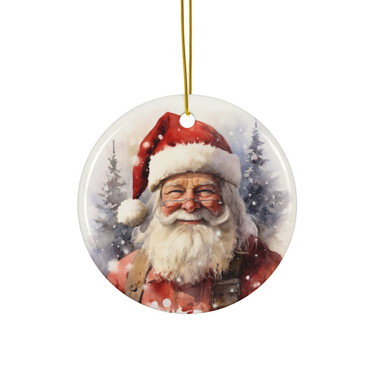 Ceramic Ornament - Country Christmas Santa    Item #2969545