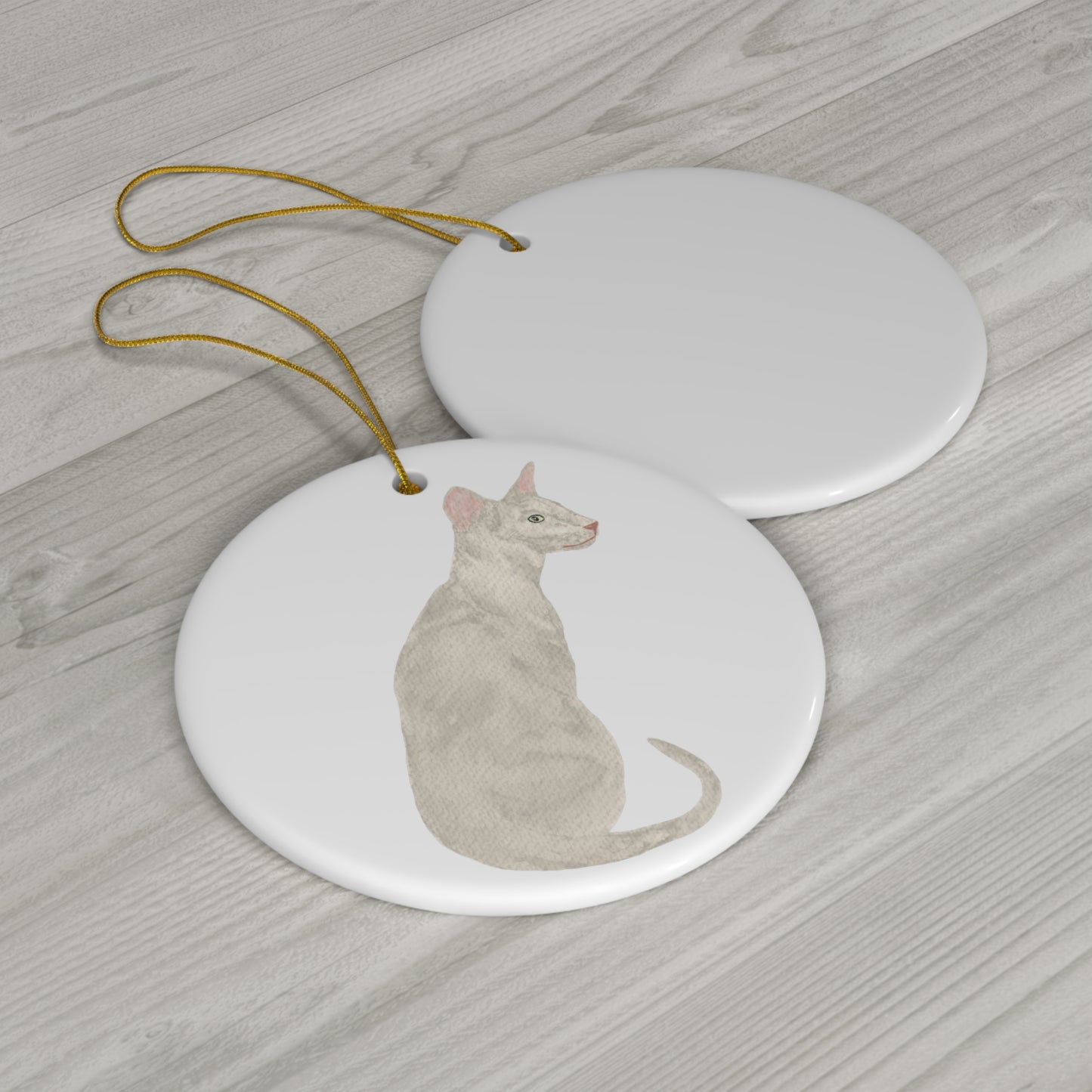 Cat Ceramic Disc Ornament           Item #1165237