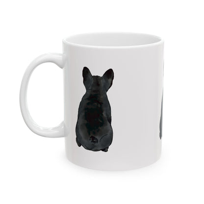 Dog Silhouette Mug – Back View Ceramic Coffee Cup 11oz    Item #499
