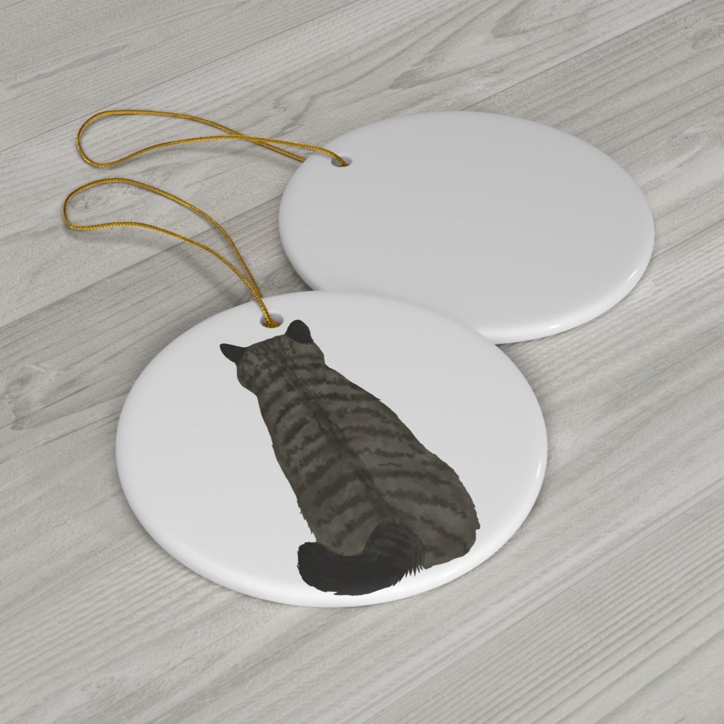 Cat Ceramic Disc Ornament           Item #476759