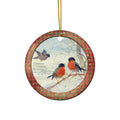 Christmas Birds Ceramic Disc Ornament     Item #7071335