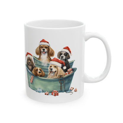 Christmas Dogs in Buckets Ceramic Mug 11oz  Item #378055