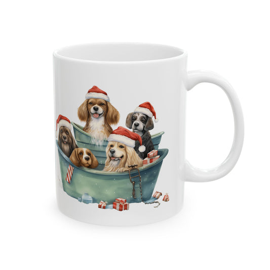 Christmas Dogs in Buckets Ceramic Mug 11oz  Item #378055