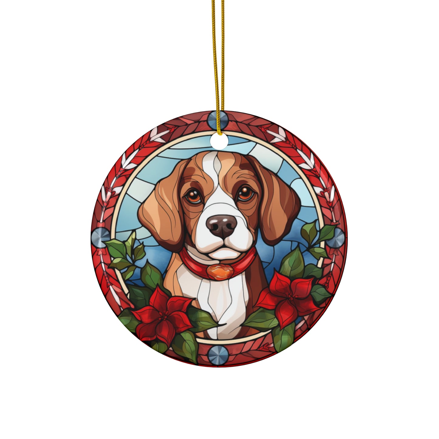 Christmas Dog Ceramic Ornament        Item #2312111