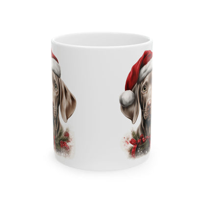 Festive Santa Dog Christmas Ceramic Mug 11oz  Item #44878