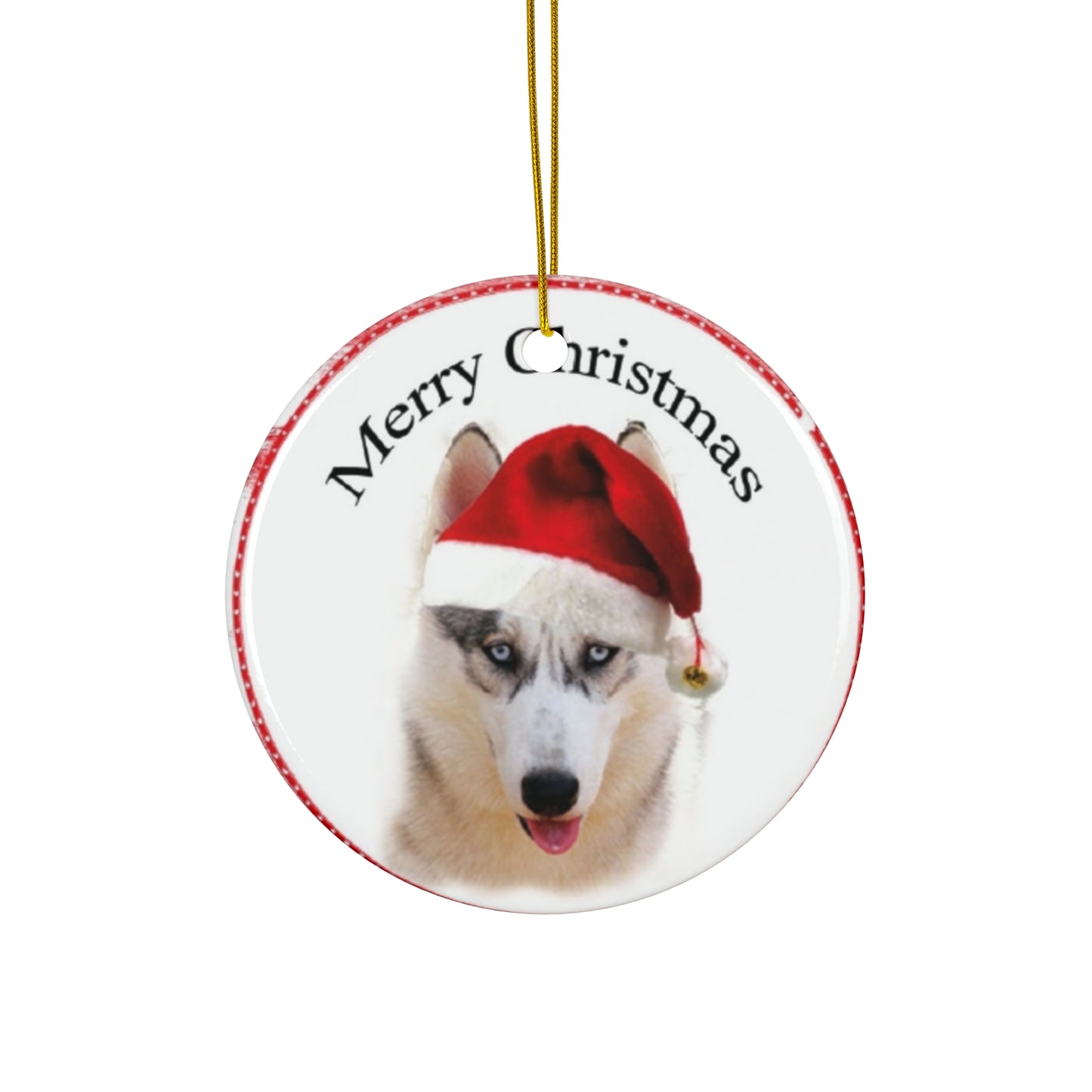 Ceramic Ornament - Merry Christmas Dog     Item #3267537