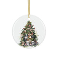 Christmas Tree With Dogs Ceramic Disc Ornament              Item #7326837