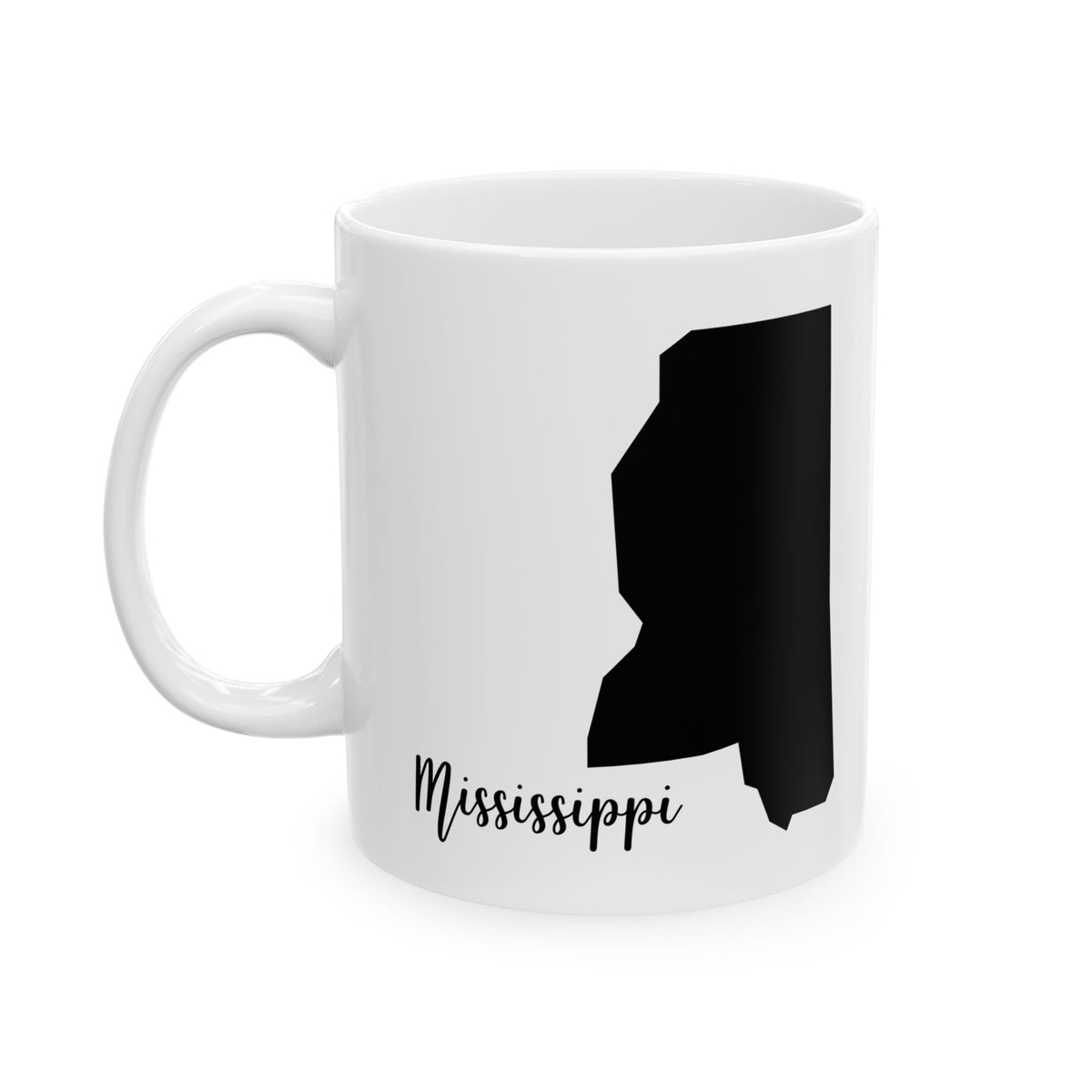 Mississippi State Silhouette Ceramic Mug – 11oz    Item #35281