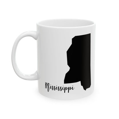 Mississippi State Silhouette Ceramic Mug – 11oz    Item #35281