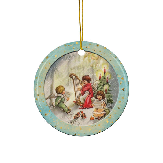 Christmas Kids Ceramic Disc Ornament     Item #8460623